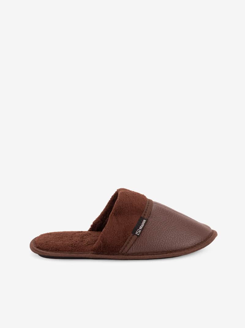 Chinelo de Quarto Efeito Pele com Forro de Tecido Turco