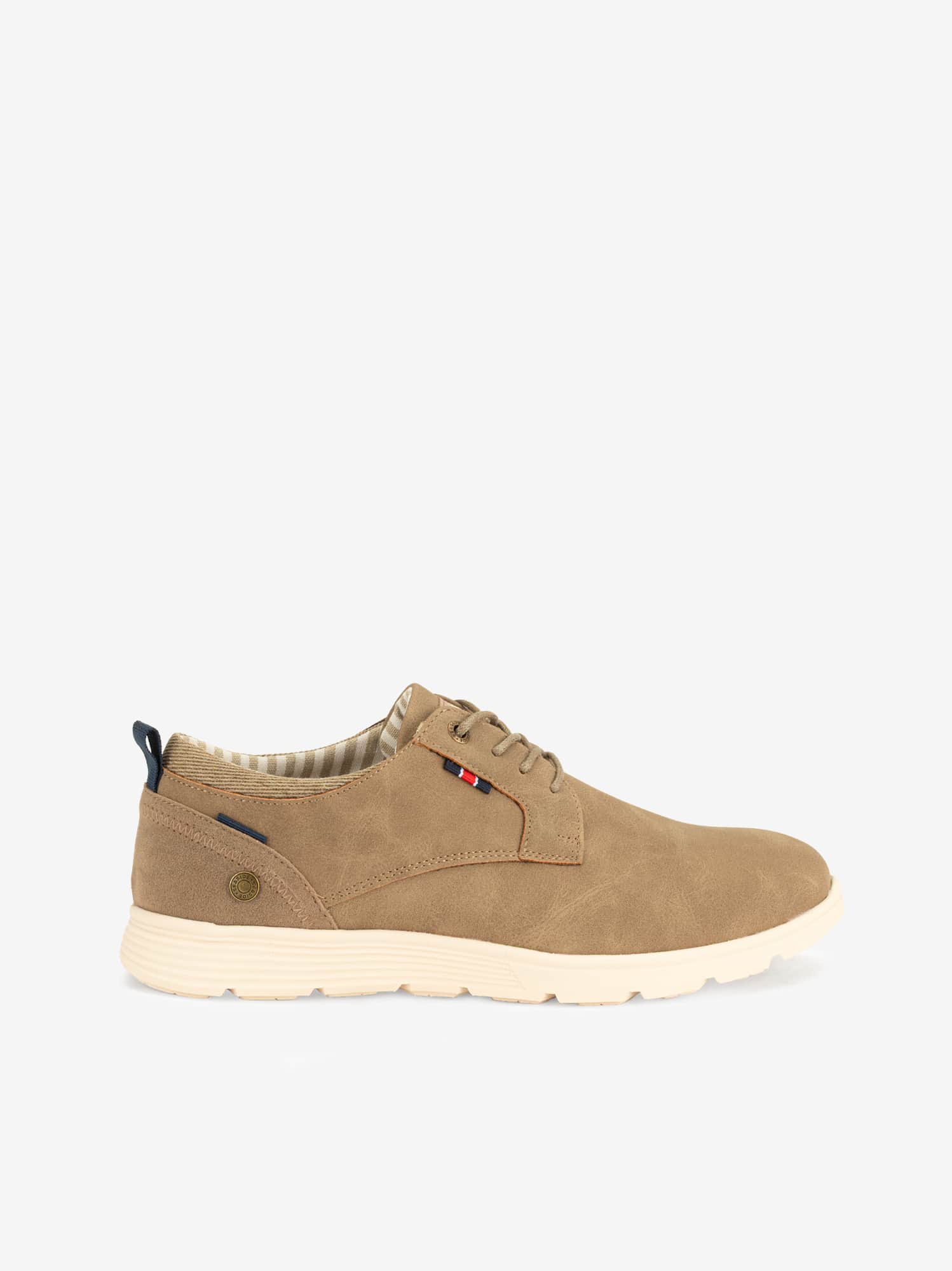 Sapato Derby Efeito Pele