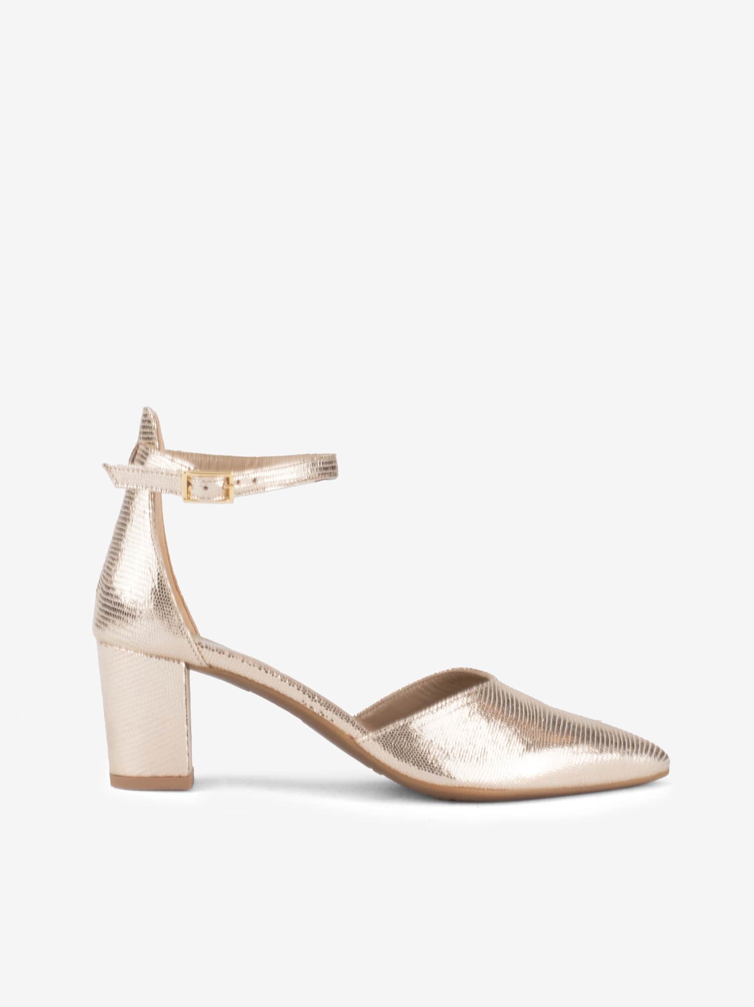 Sapato Pump em Camurça Estampada