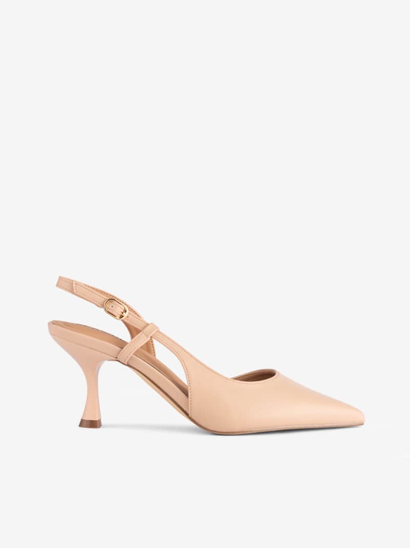 Sapato Pump Sling Back de Salto com Forma Pontiaguda