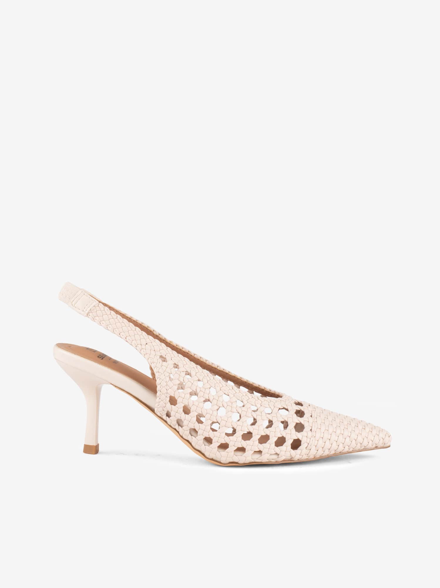 Sapato Sling Back Entrançado