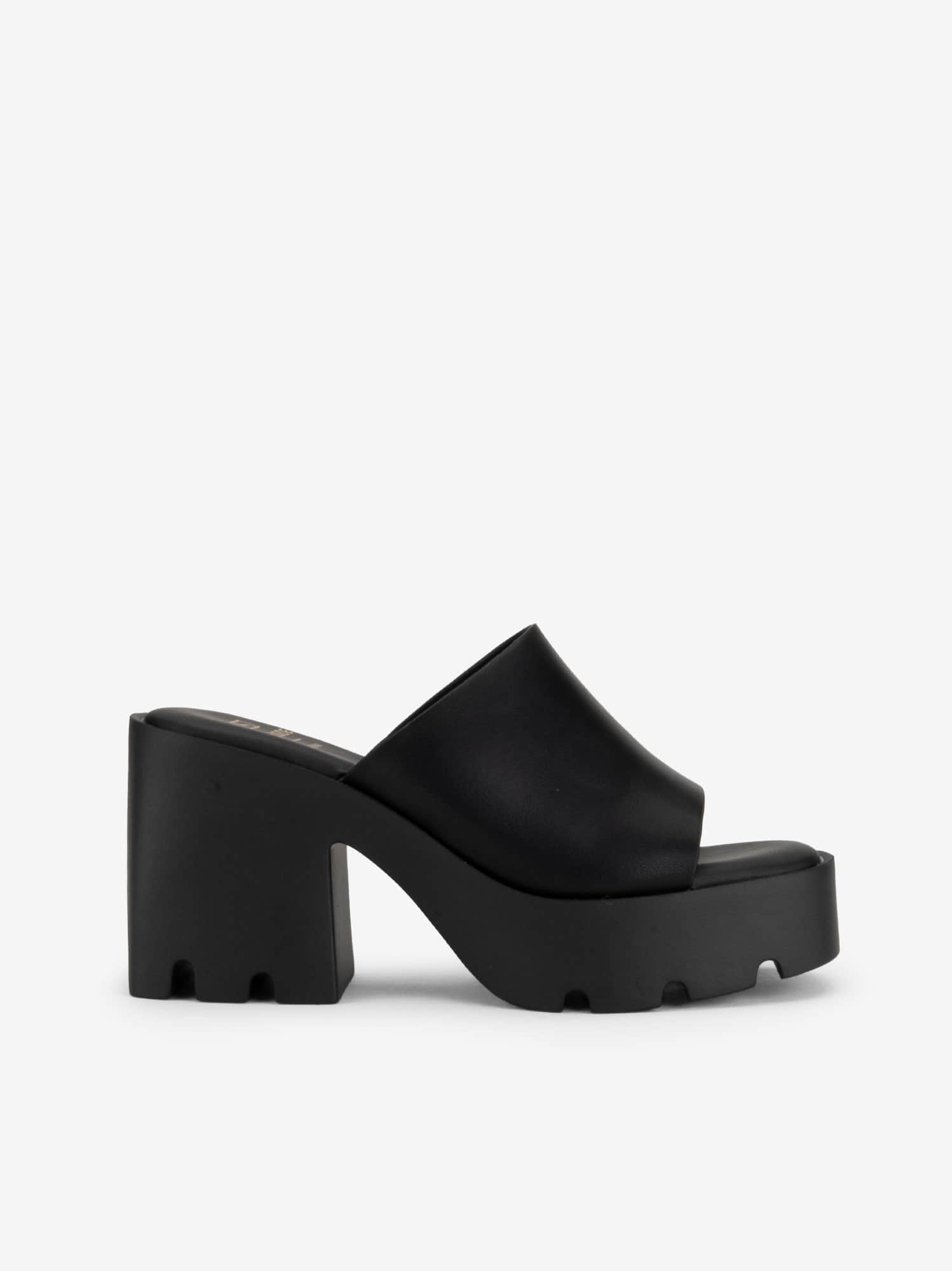 Sandália Mule de Tacão Estampada