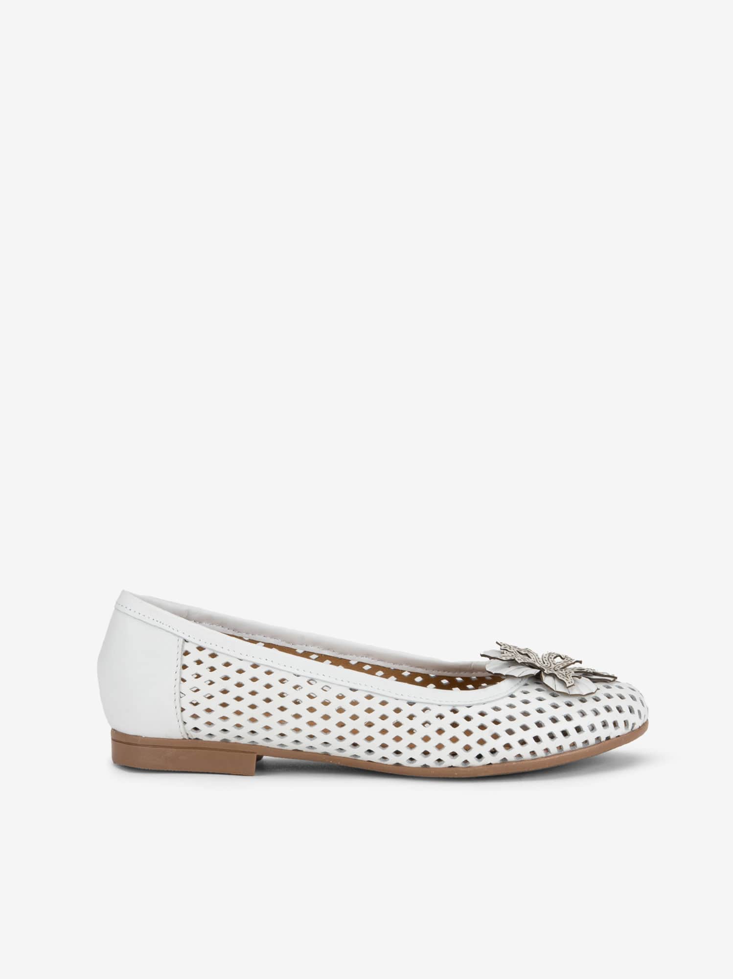 Sapato Flat em Pele