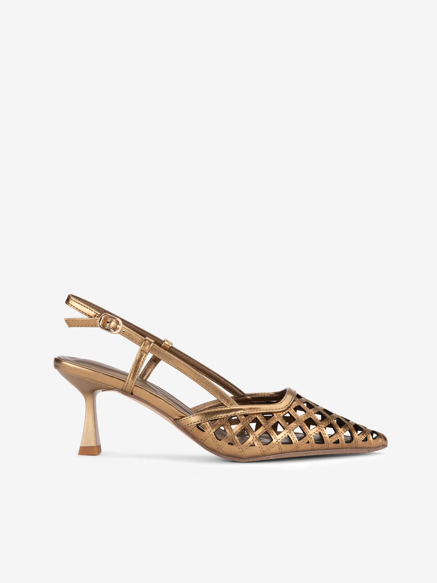 Sapato Pump Sling Back Perfurado