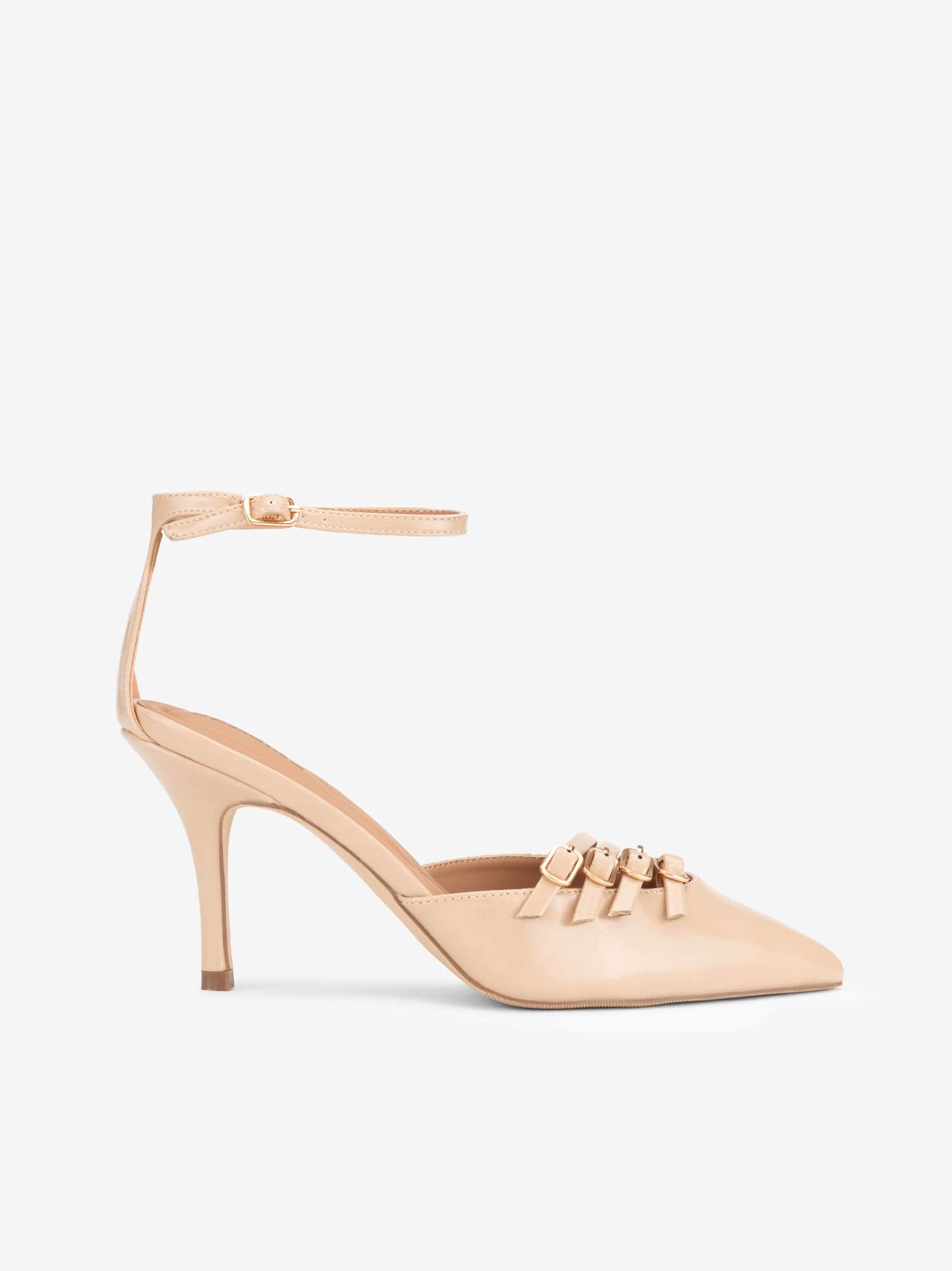 Sapato Pump Mary Jane Efeito Pele