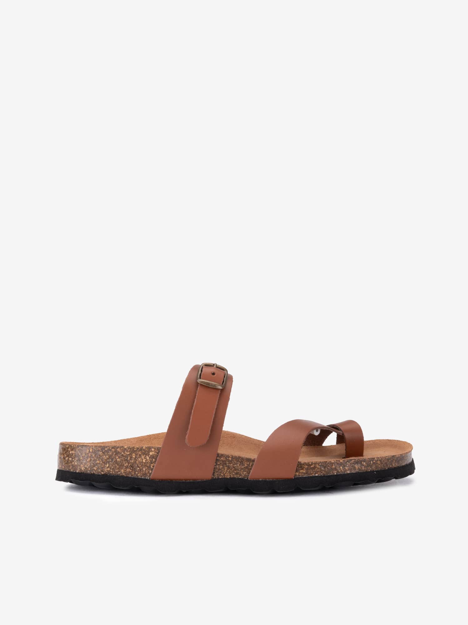 Chinelo Indigo Bay de Dedo com Peça de Fivela em Pele com Palmilha Bio