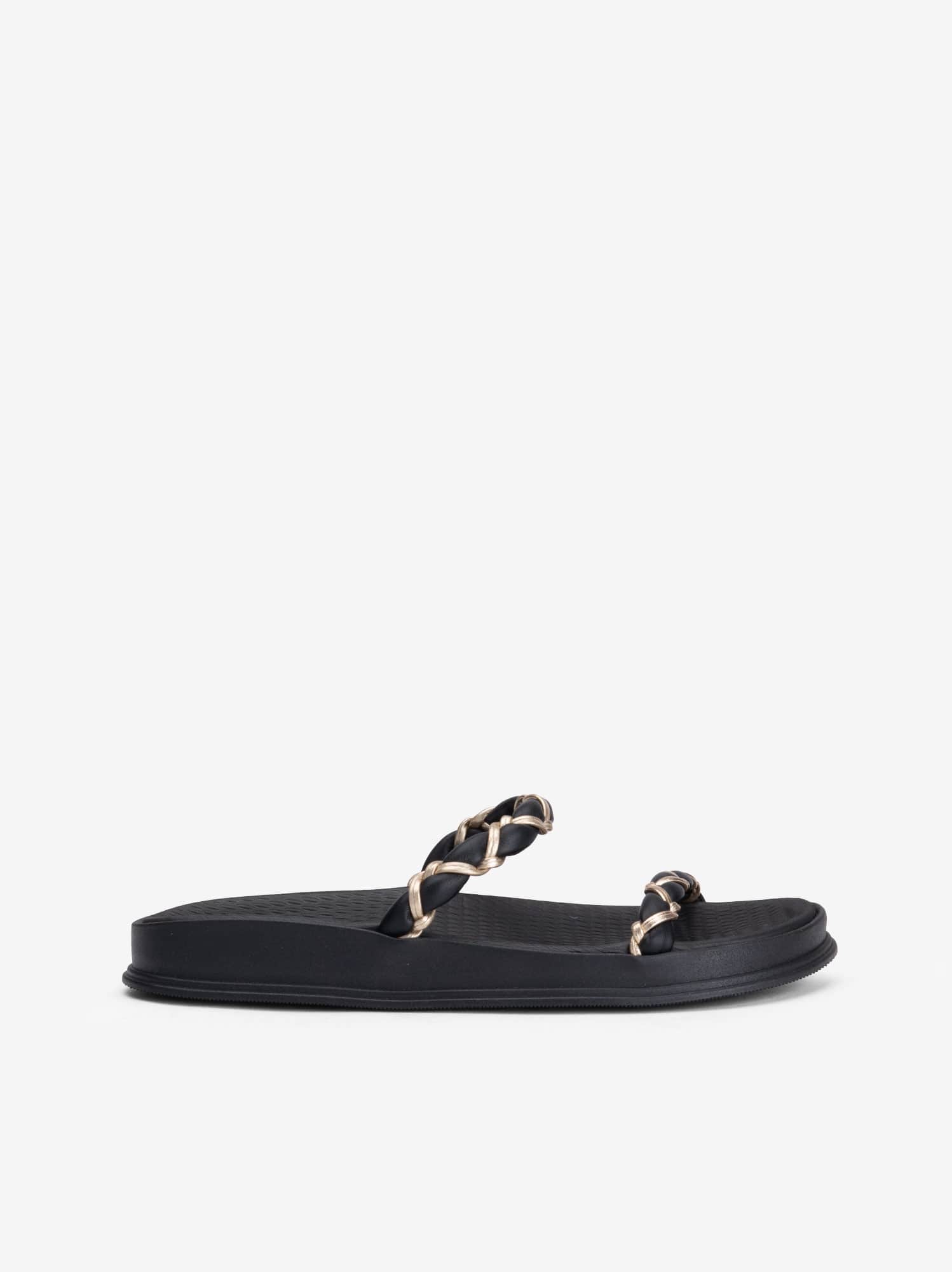 Chinelo com Detalhes Metalizados
