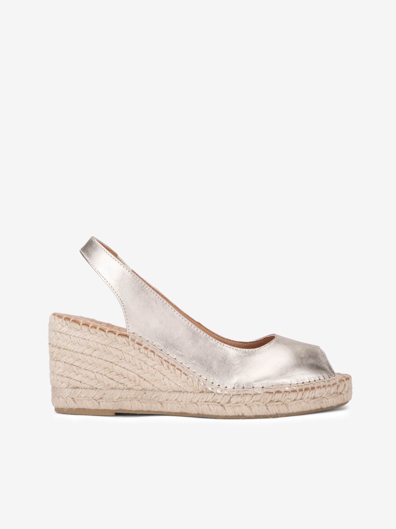 Sandália Peep Toe Valenciana em Pele