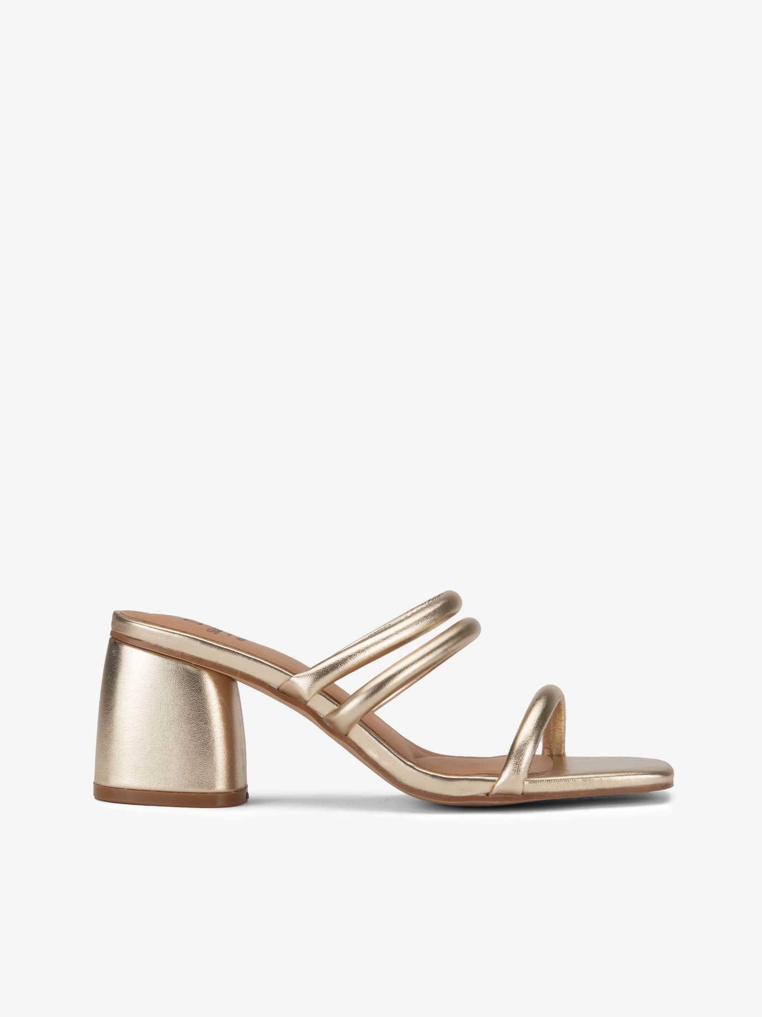 Sandália Mule Metalizada