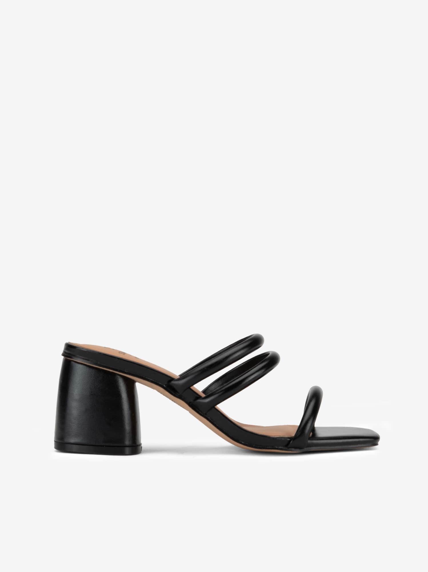 Sandália Mule de Tiras Tubulares
