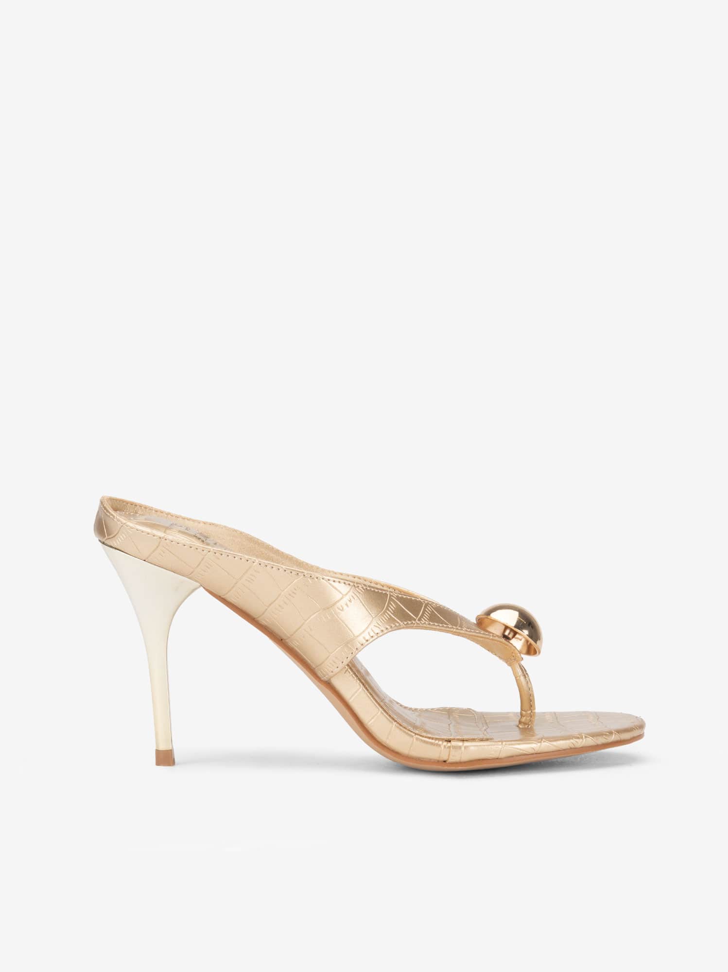 Sandália Mule Estampado Croco