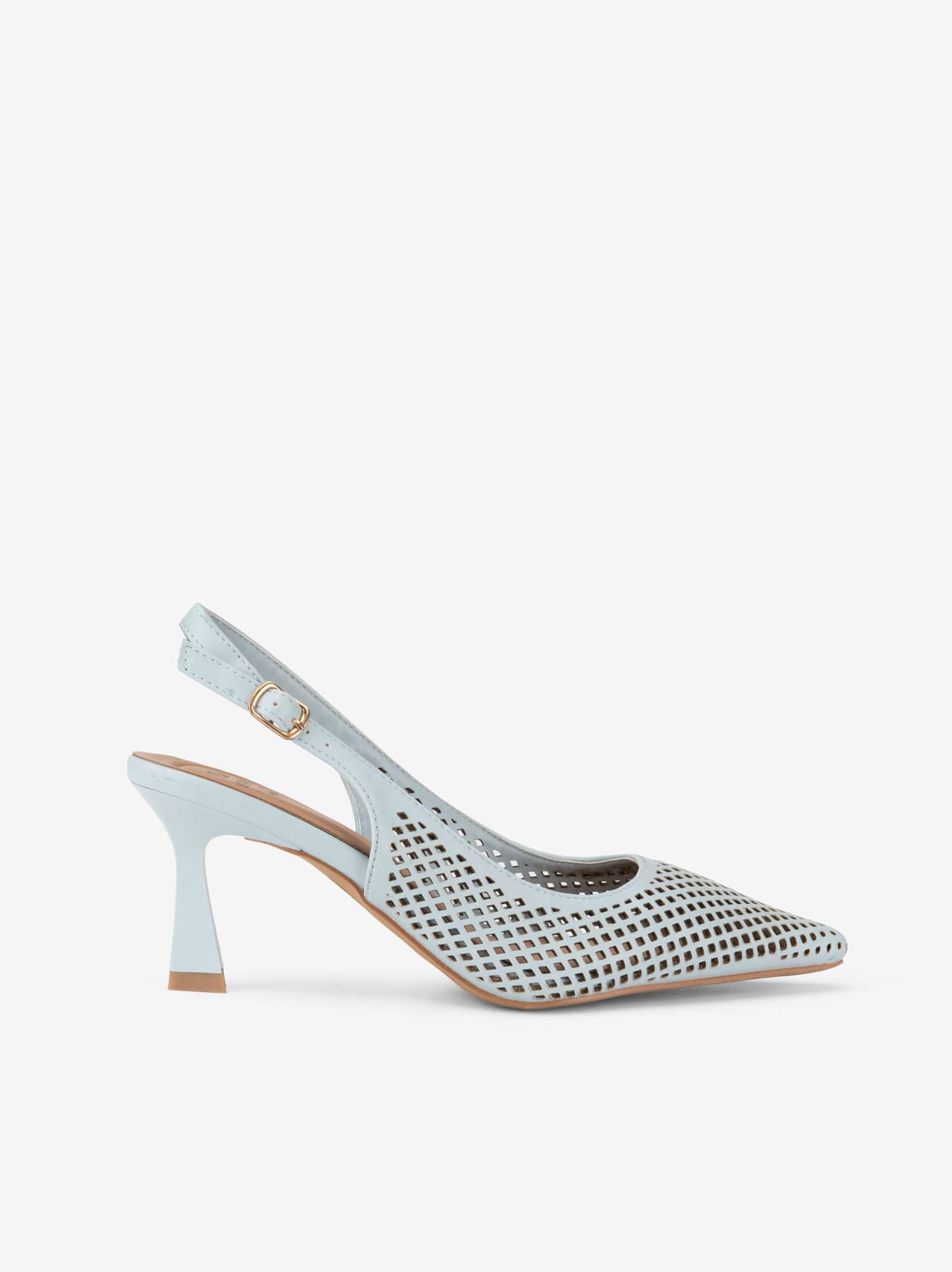 Sapato Sling Back com Perfurado