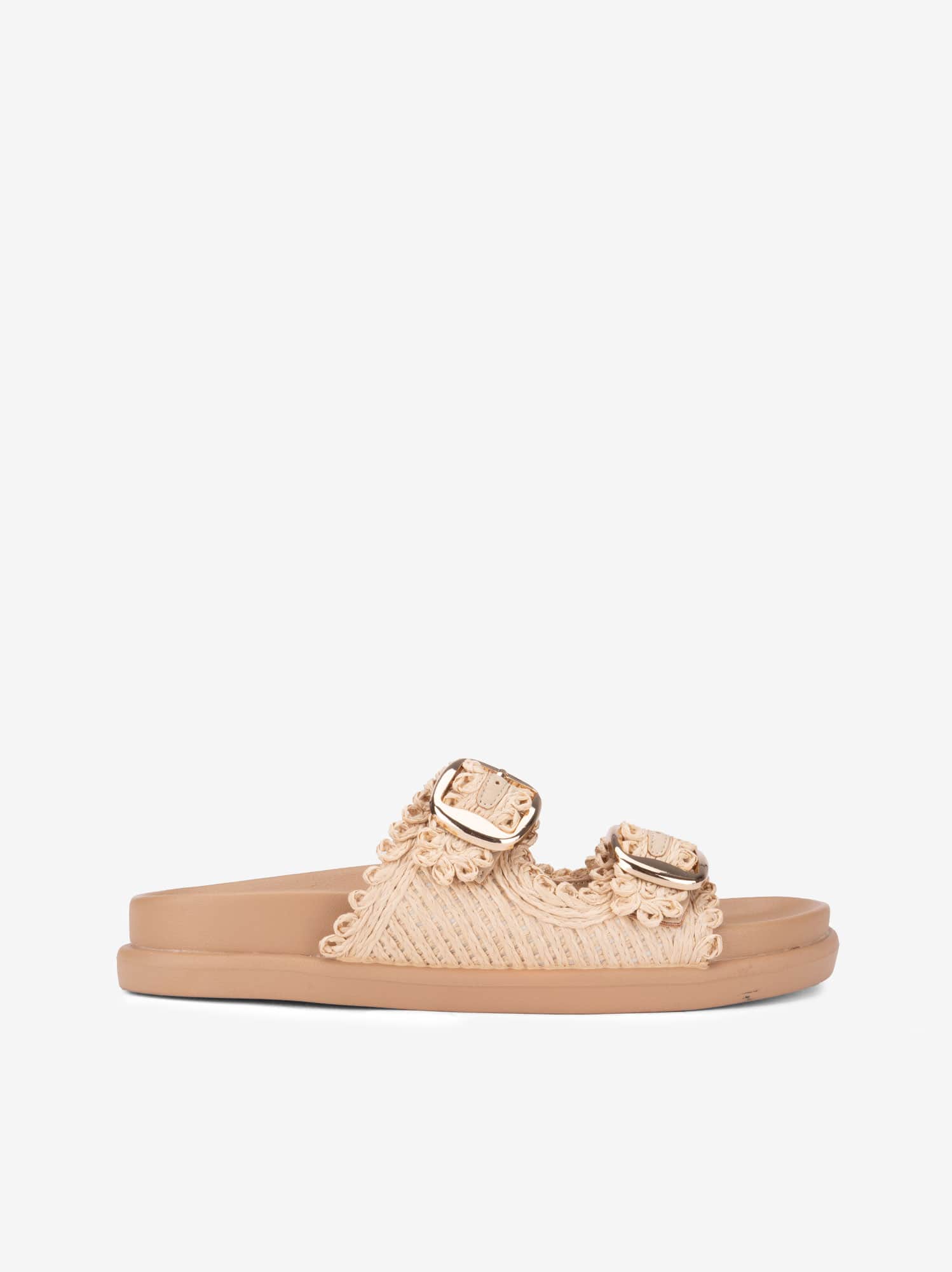 Chinelo de Dupla Fivela em Ráfia