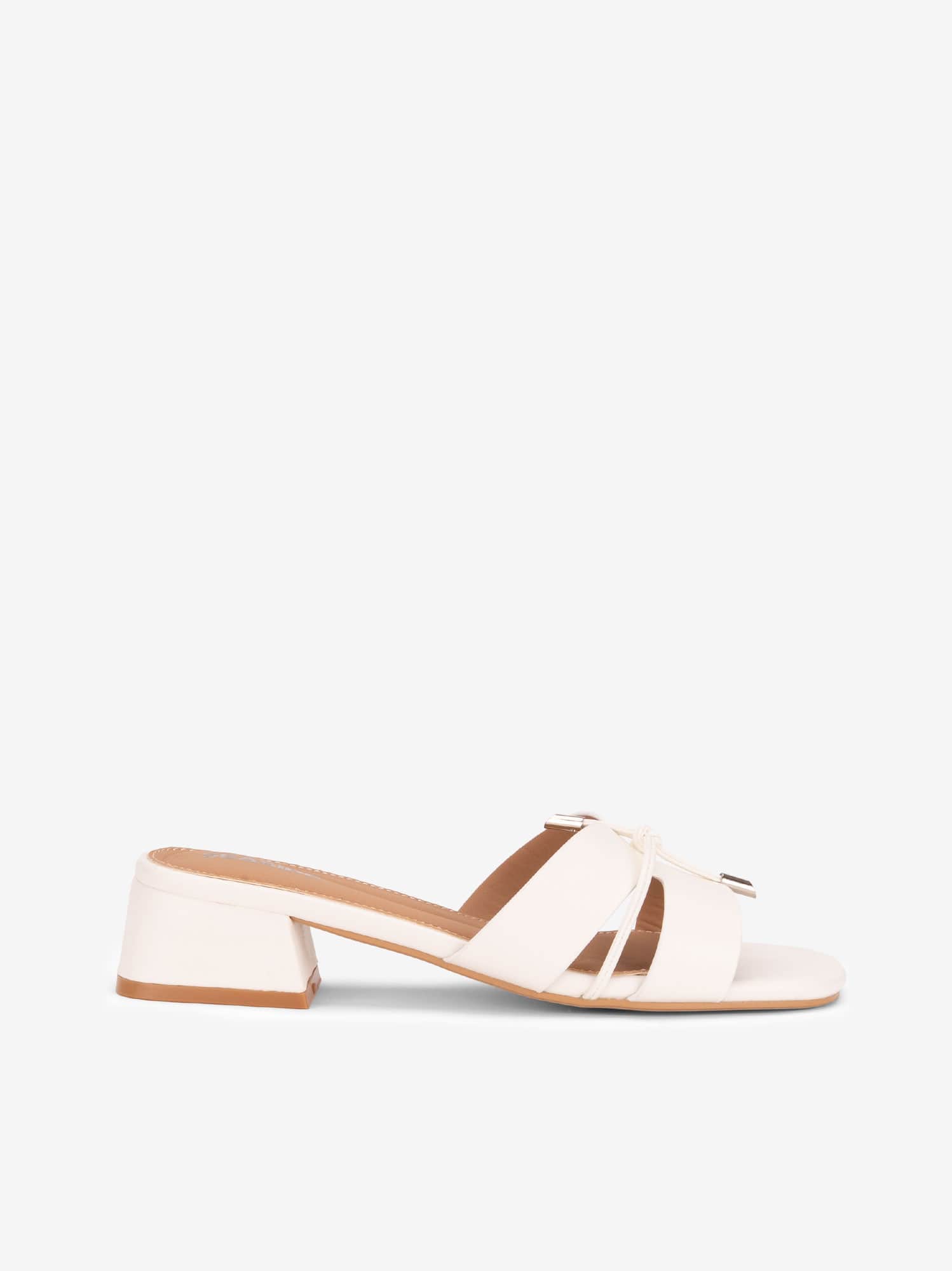 Sandália Mule Efeito Pele