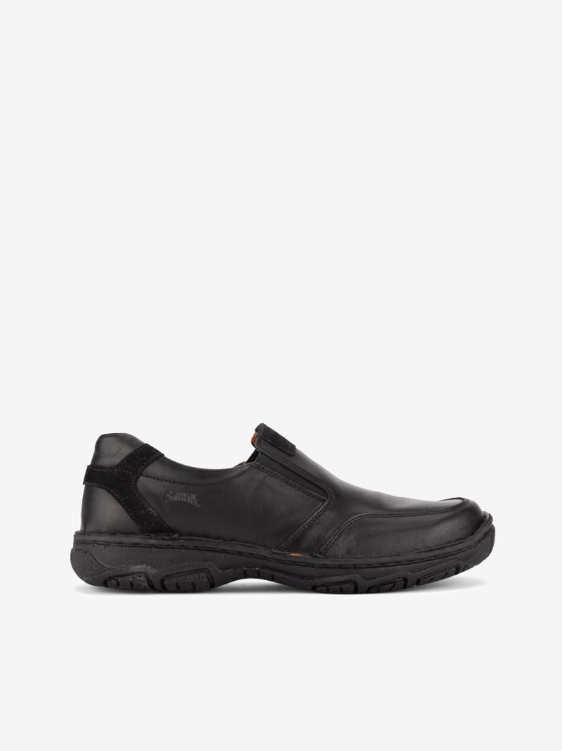 Sapato Loafer em Pele com Elásticos e Sola Conforto de Rasto