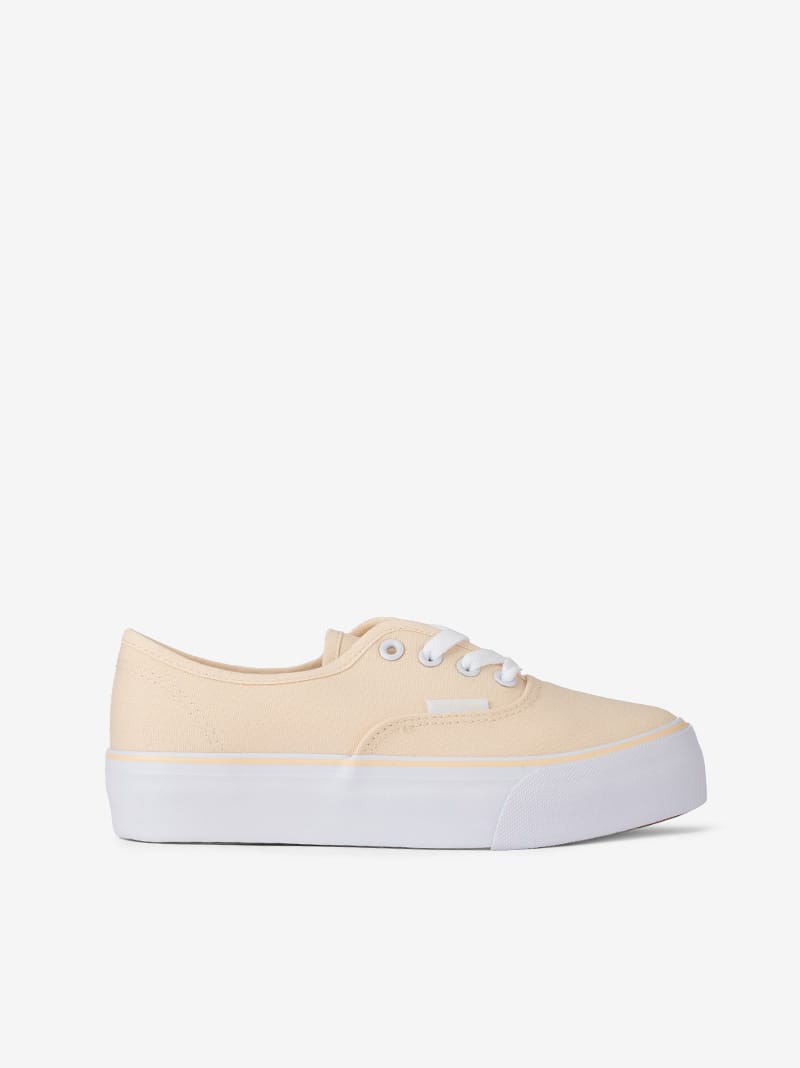 Ténis em Canvas de Atacador com Cupsole Plataforma de Borracha