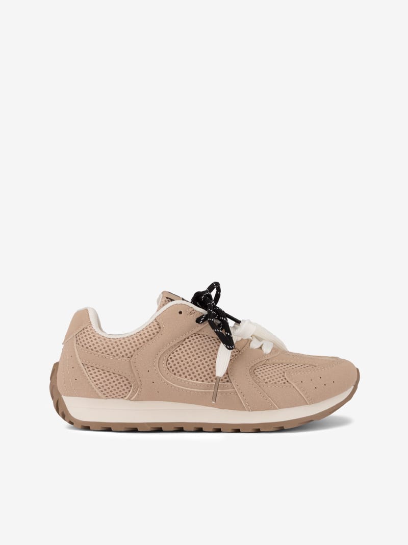 Sapatilha Multipeça Combinada com Mesh de Atacador com Sola Estilo Retro Running
