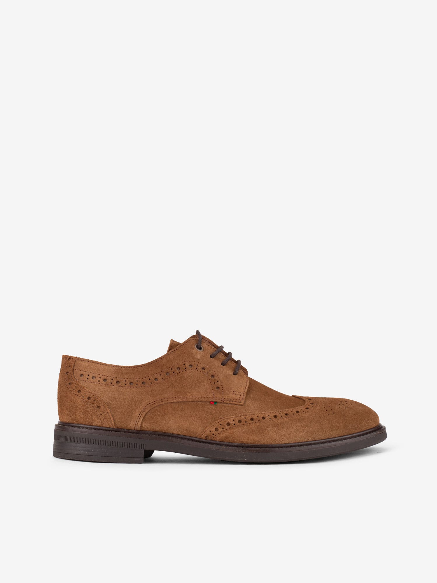 Sapato Brogue em Croute Camurça