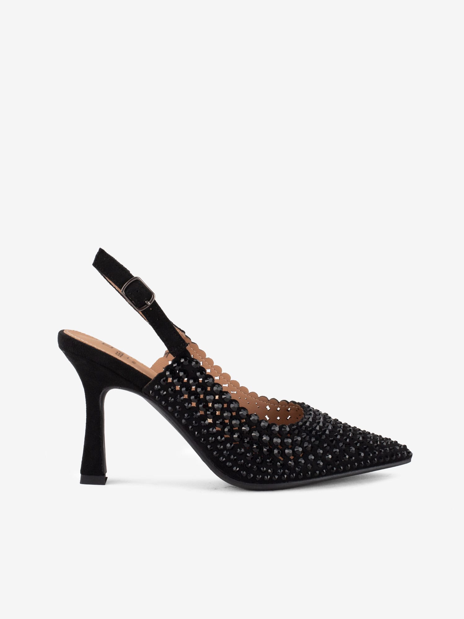 Sapato Pump Sling Back com Cristais