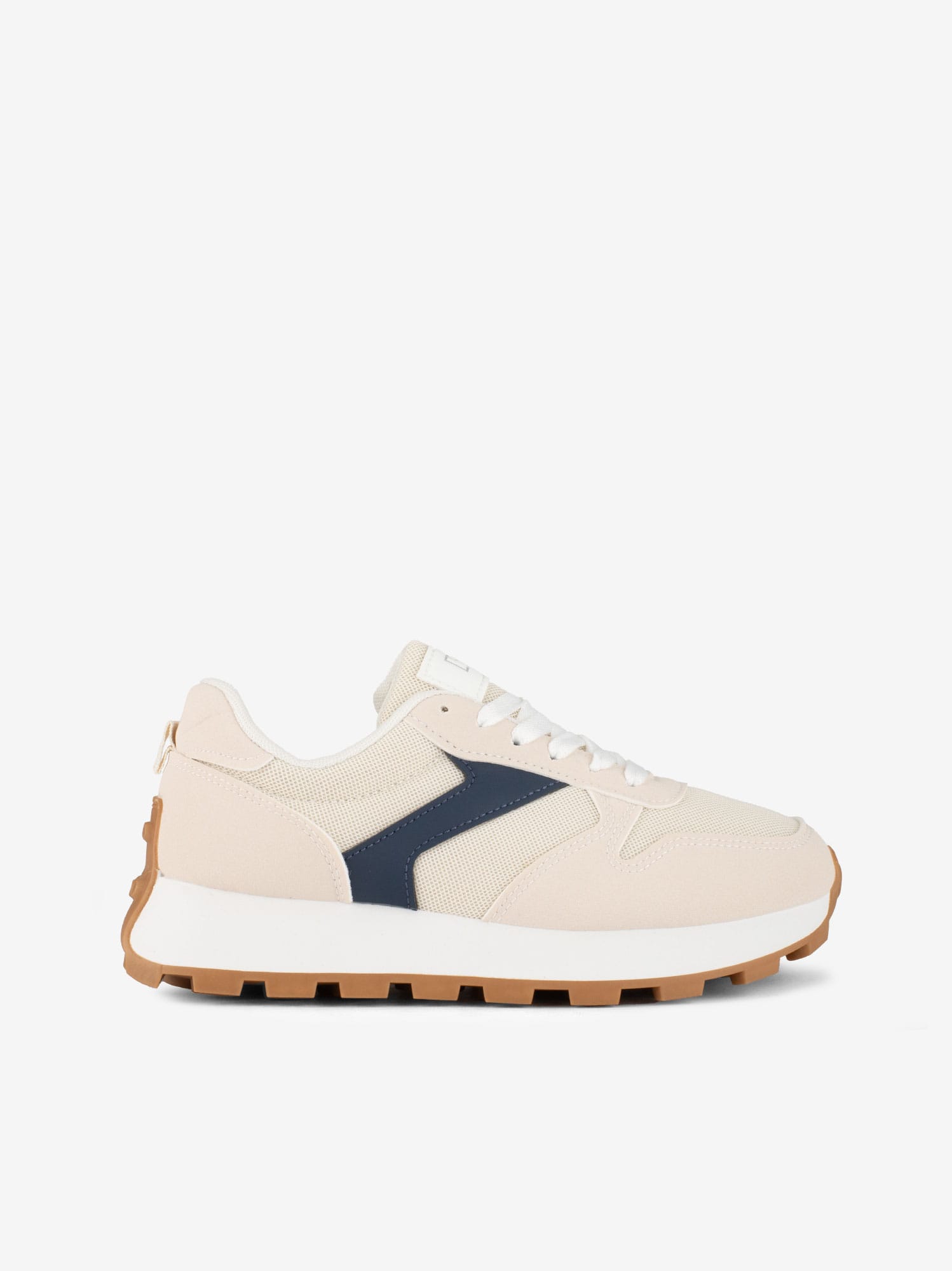 Sapatilha Multipeça Combinada de Atacador com Sola Estilo Retro Running