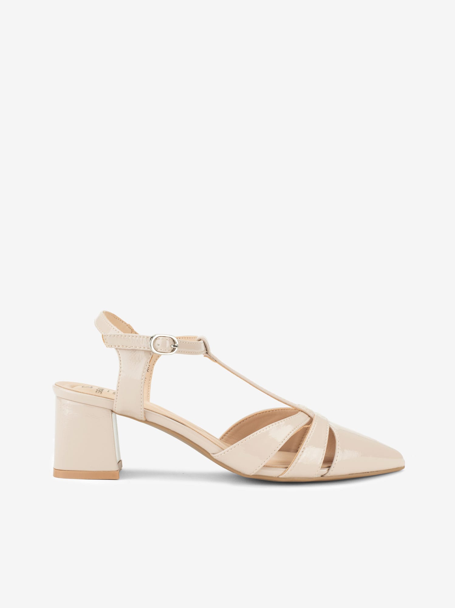 Sapato Pump de Tacão Efeito Pele
