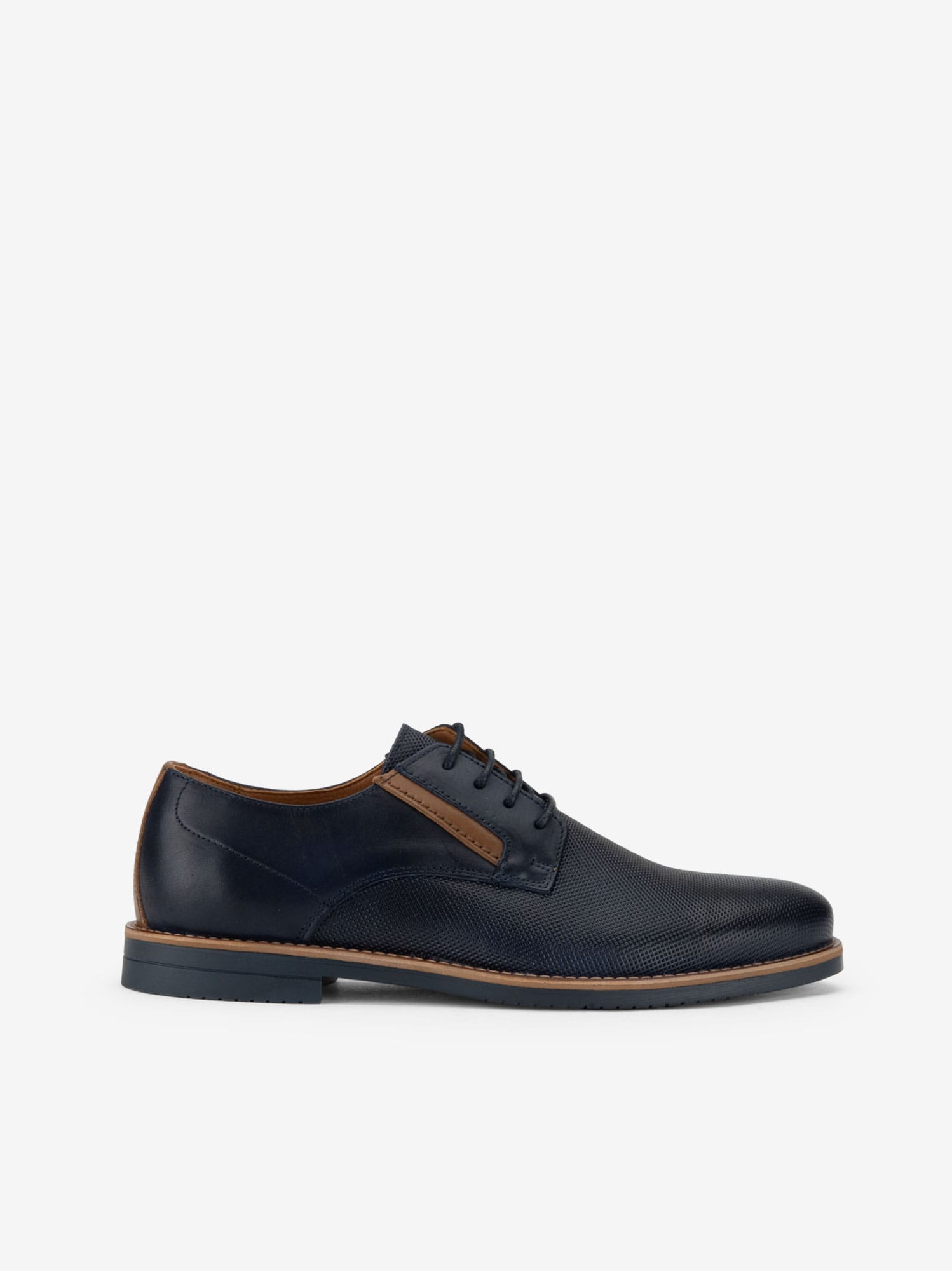 Sapato Derby em Pele Estampada de Atacador