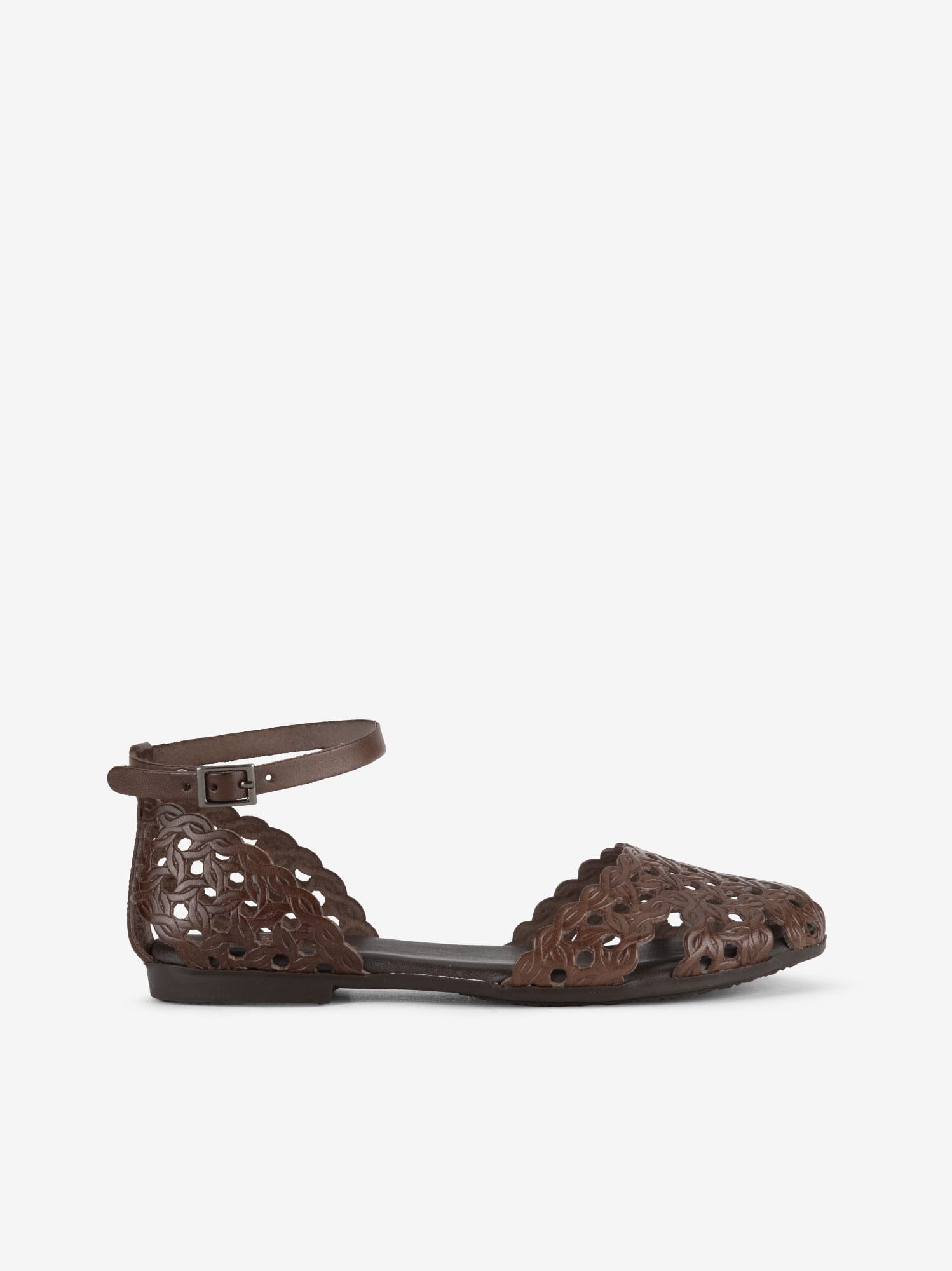 Sandália Sling Back Porronet em Pele
