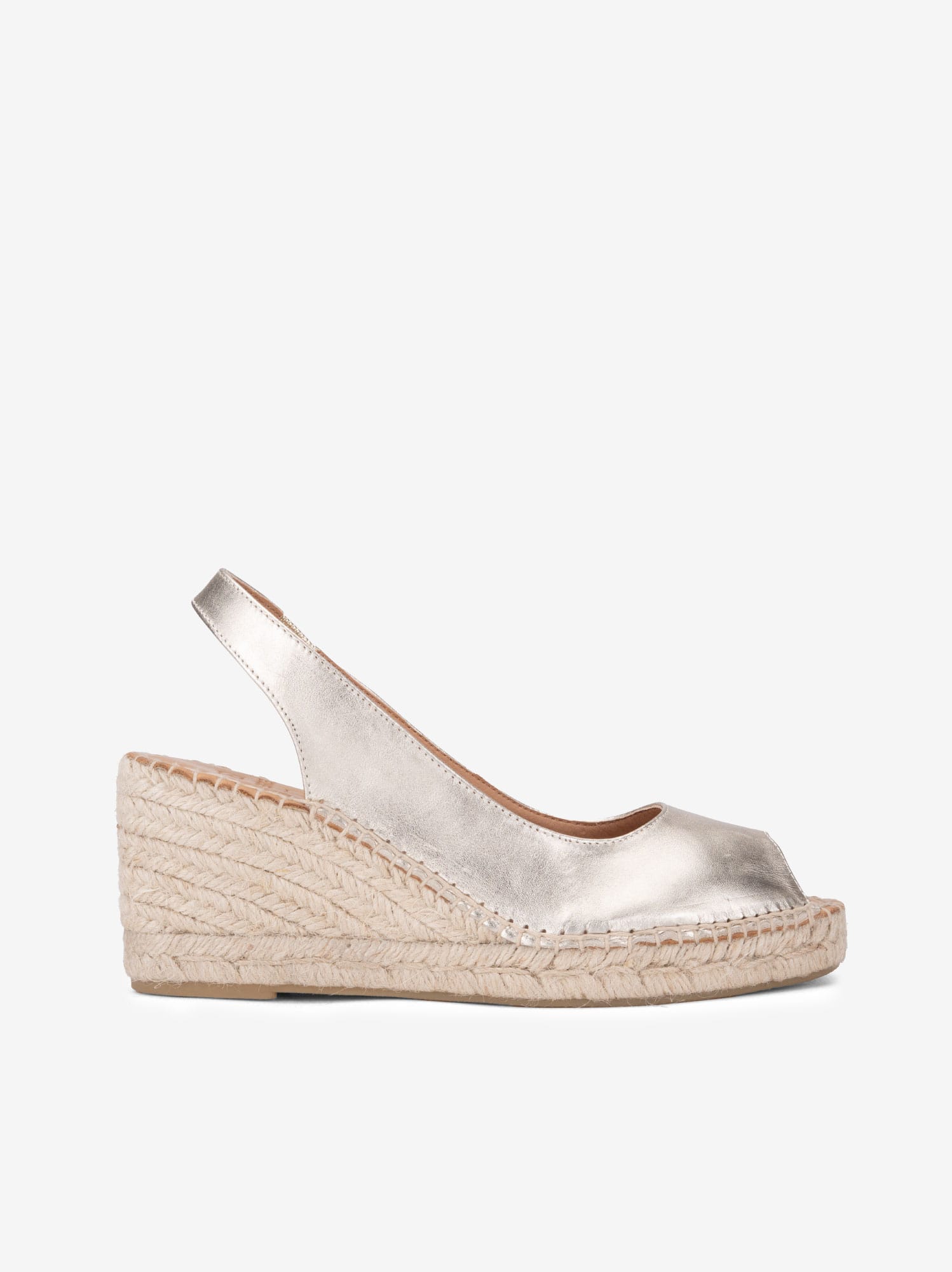 Sandália Peep Toe Valenciana em Pele