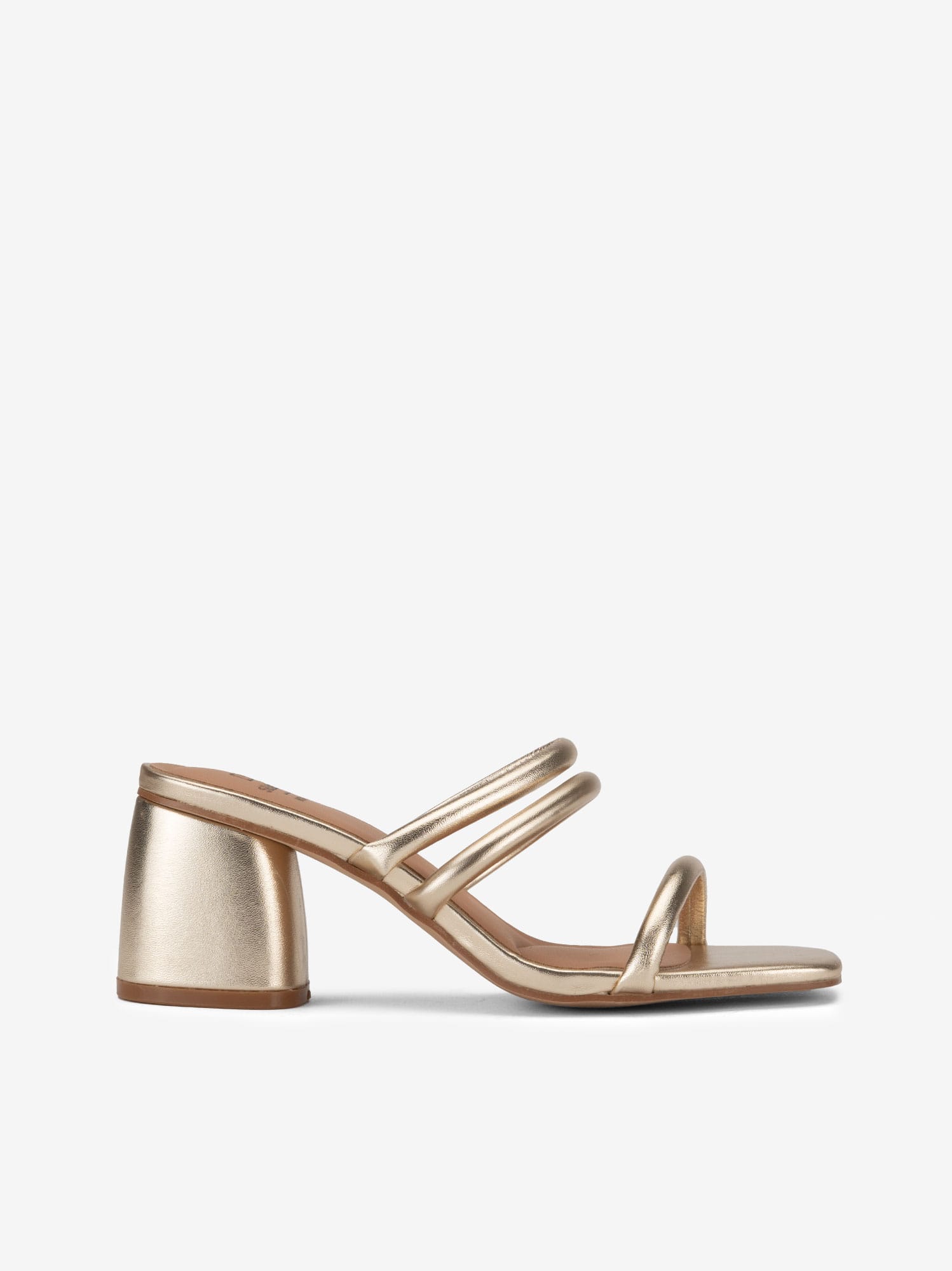 Sandália Mule Metalizada