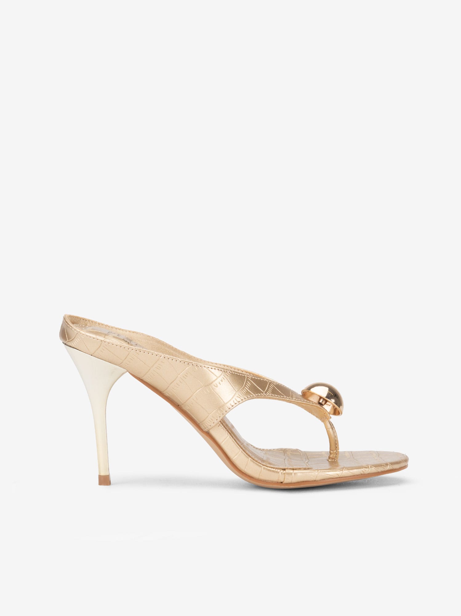 Sandália Mule Estampado Croco