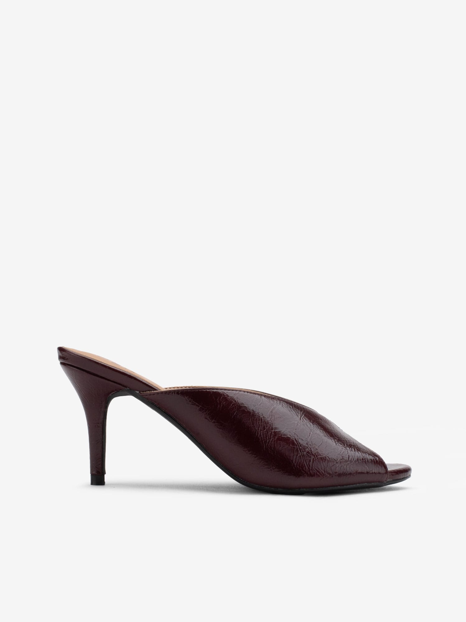 Sandália Mule Peep Toe de Salto