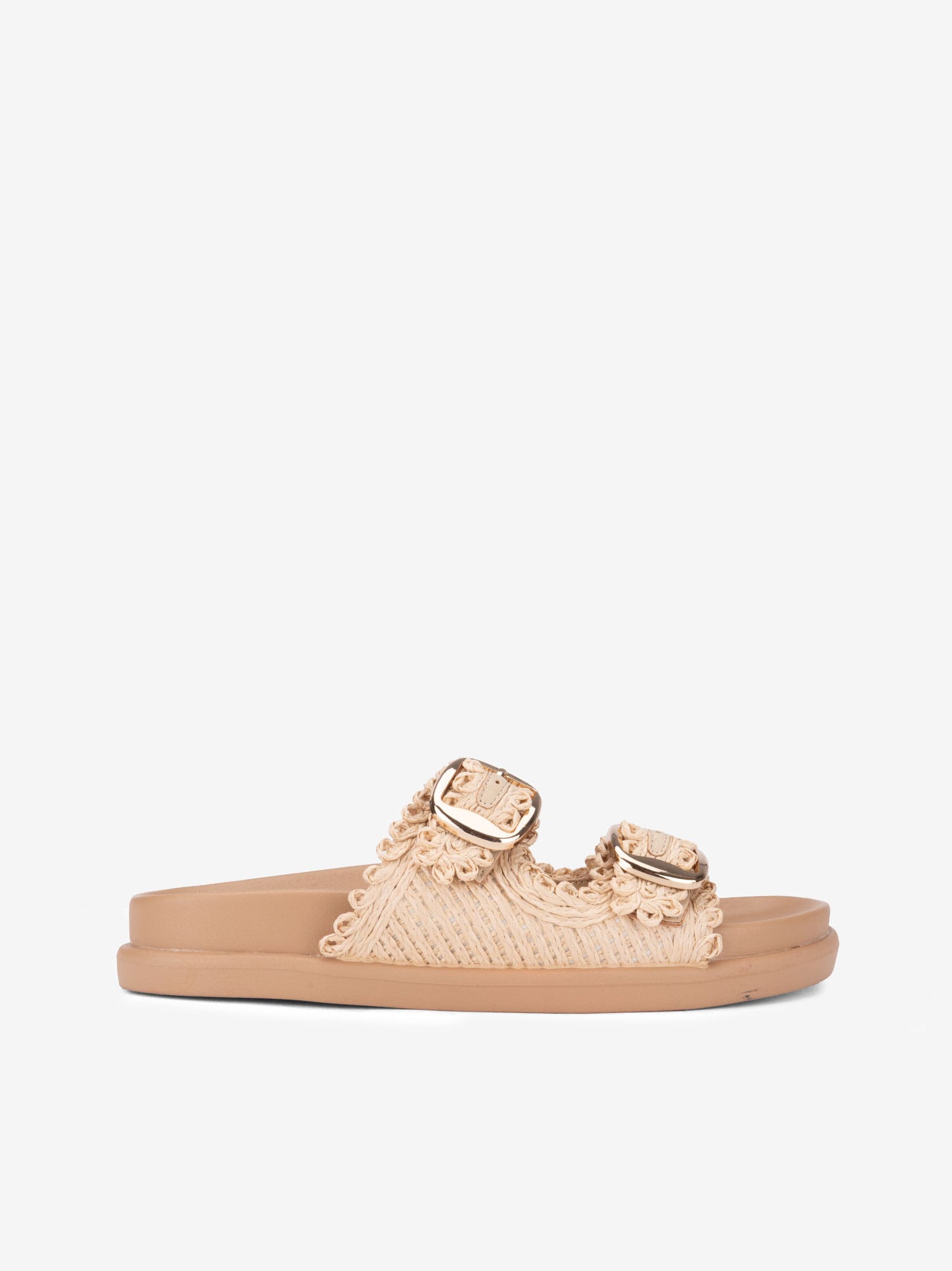 Chinelo de Dupla Fivela em Ráfia